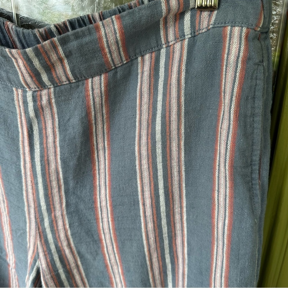 A.N.A. Wide Leg Linen Blend Pull On Casual Pants Women’s Large Pockets Cropped - Picture 3 of 8